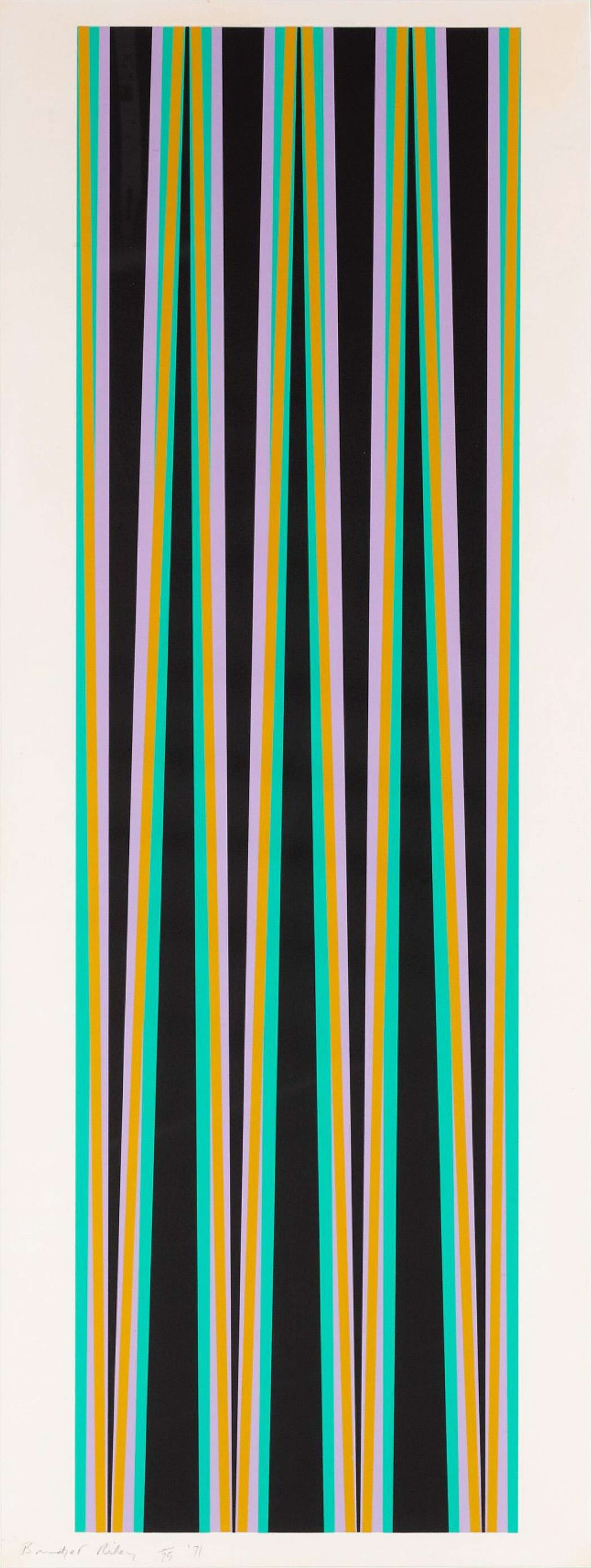 Elongated Triangles 6 - Signed Print by Bridget Riley 1971 - MyArtBroker