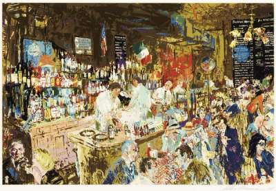 P. J. Clarke's Bar - Signed Print by Leroy Neiman 1978 - MyArtBroker