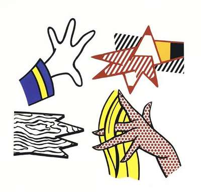 Roy Lichtenstein: Study Of Hands - Signed Print
