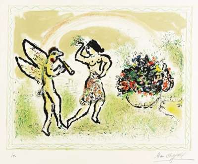 Marc Chagall: Bacchante - Signed Print
