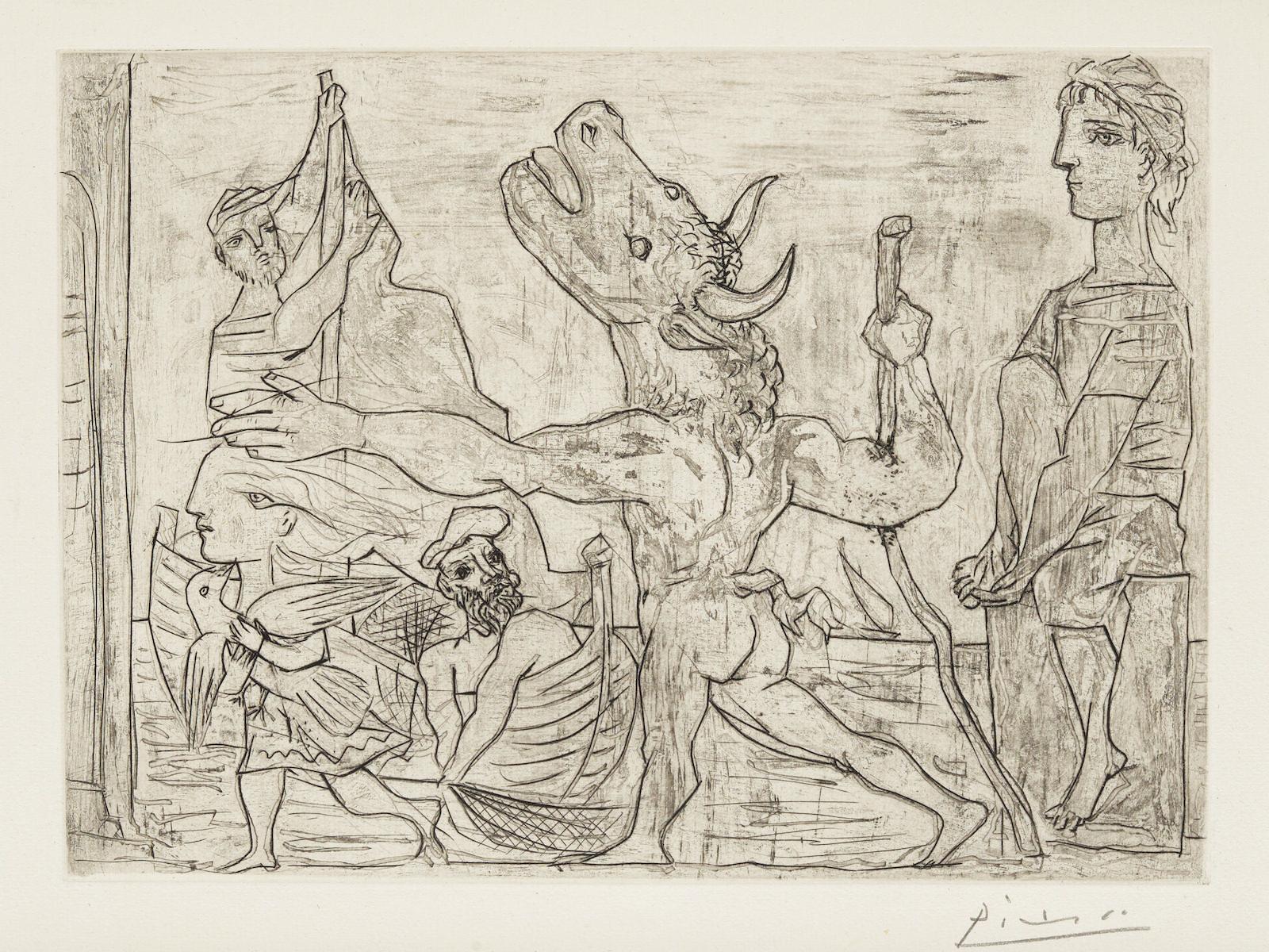 PABLO PICASSO MINOTAUR HÉLIOGRAVURE, 1949 | eBay