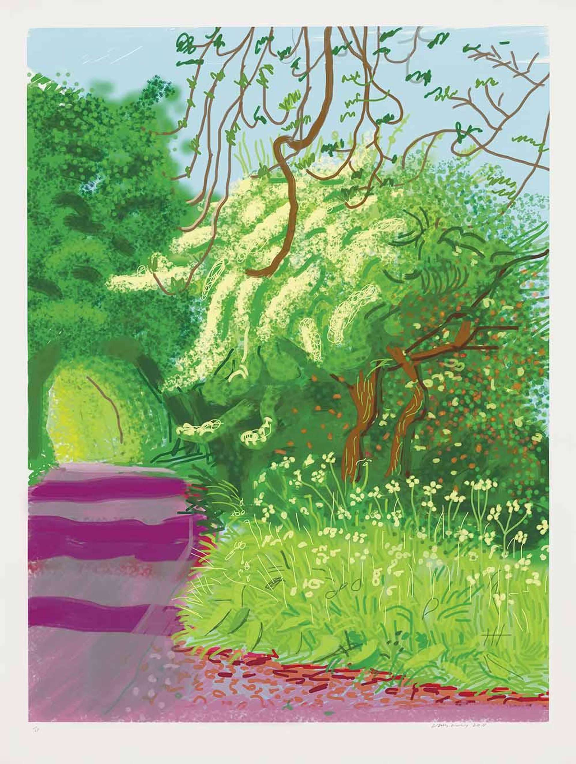 The Arrival Of Spring In Woldgate East Yorkshire 14th May 2011 - Signed Print by David Hockney 2011 - MyArtBroker