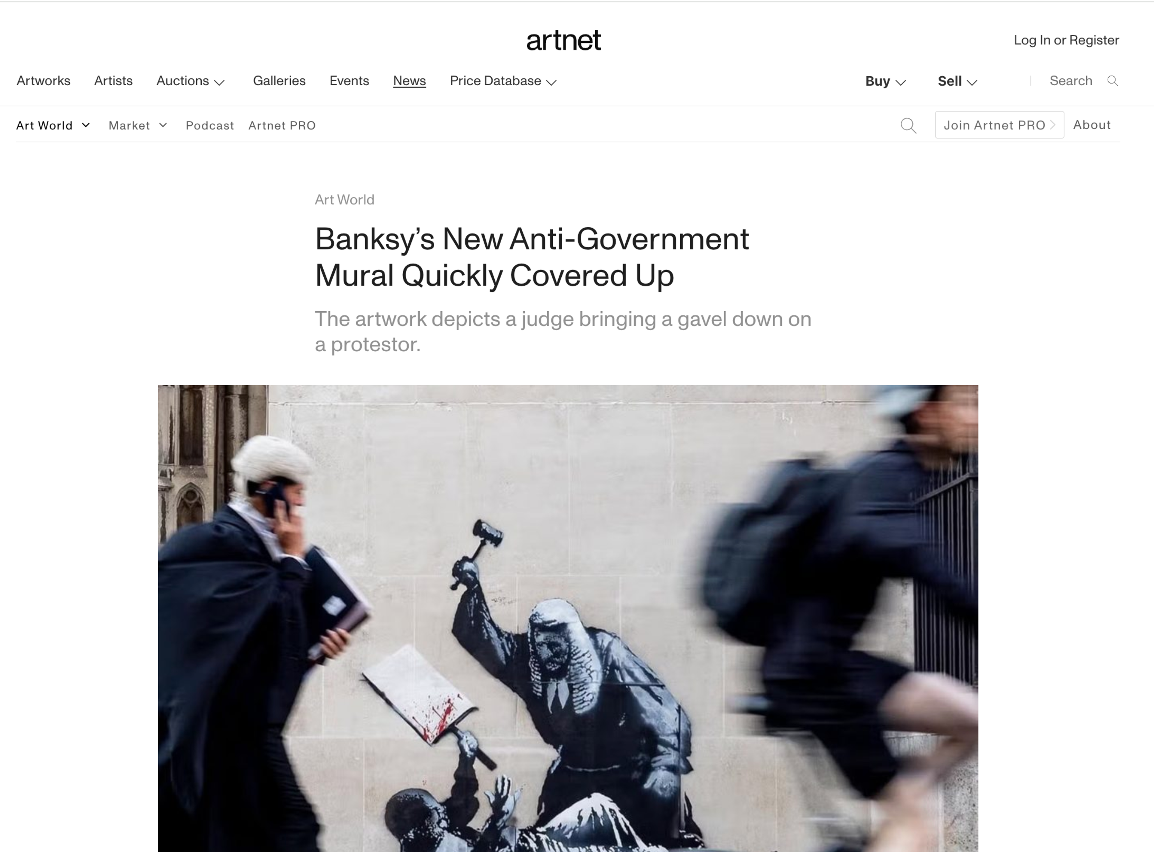 artnet banksy article