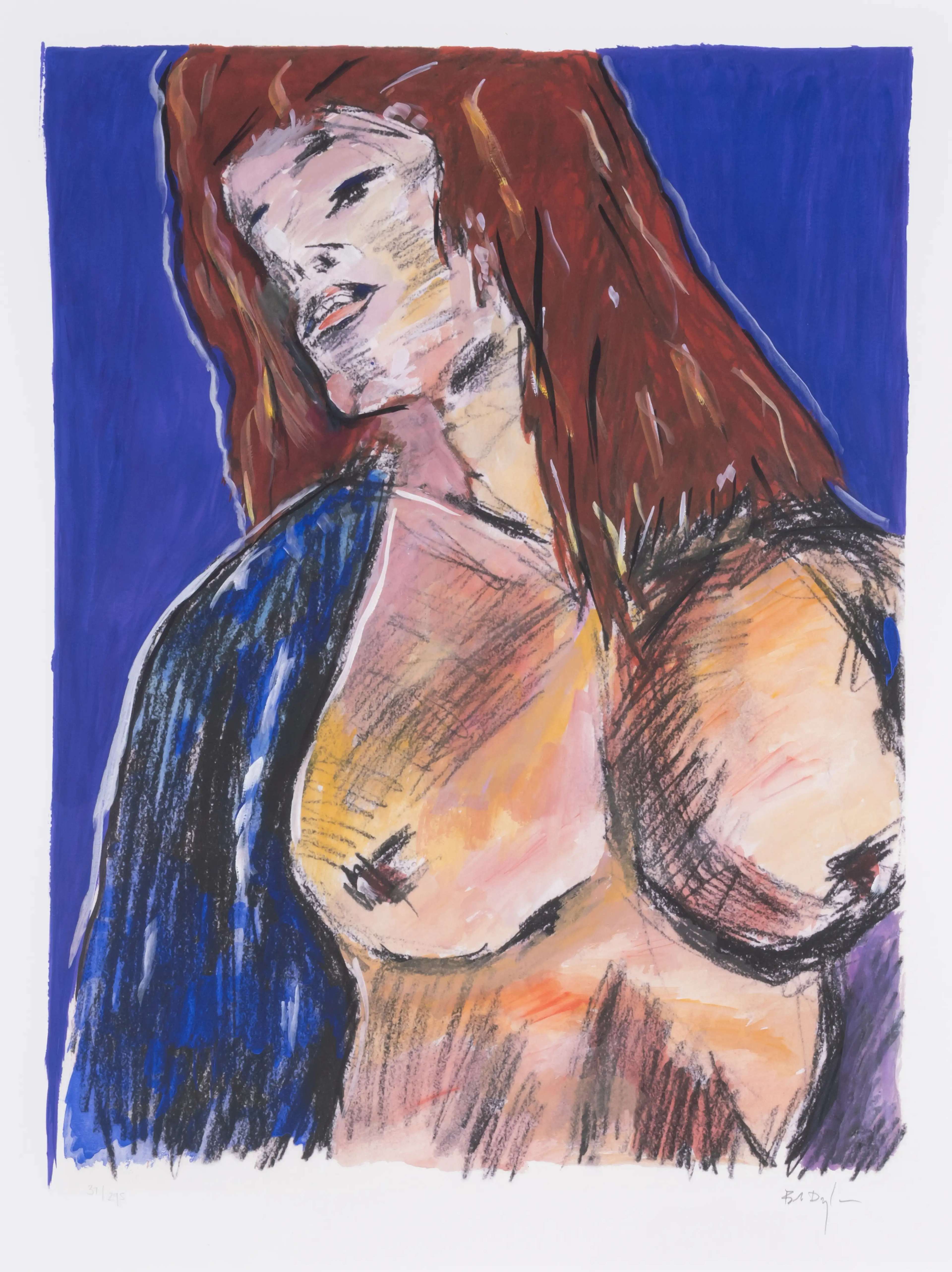 Cassandra Dark Blue (2010) - Signed Print by Bob Dylan 2010 - MyArtBroker