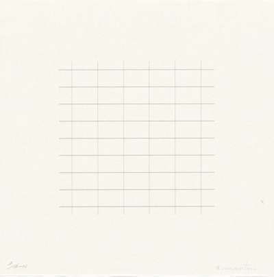 On A Clear Day 17 - Signed Print by Agnes Martin 1973 - MyArtBroker