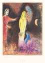 Marc Chagall: Chloé Vêtue Et Coiffée Par Cléariste - Signed Print