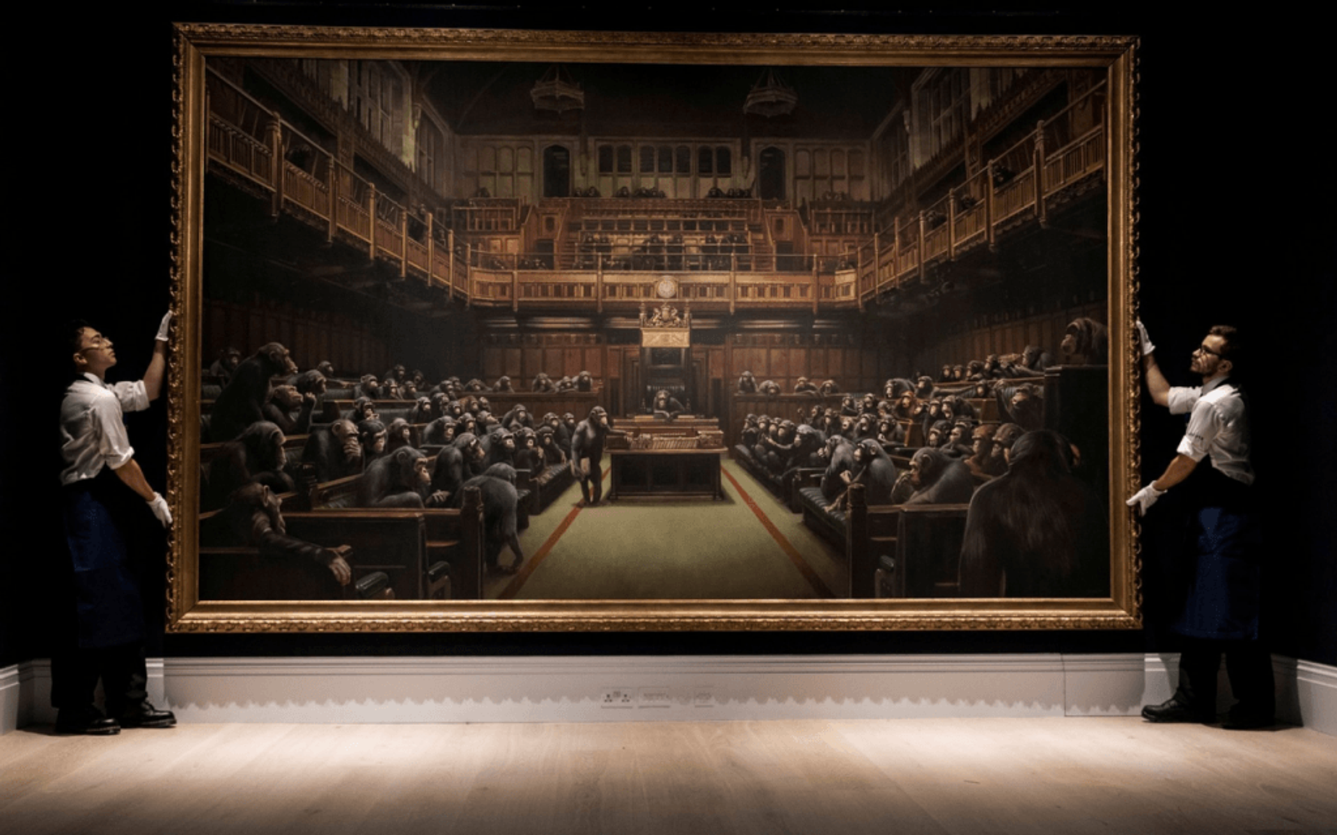 Devolved Parliament by Banksy Sells for $12 Million at Sotheby's - MyArtBroker