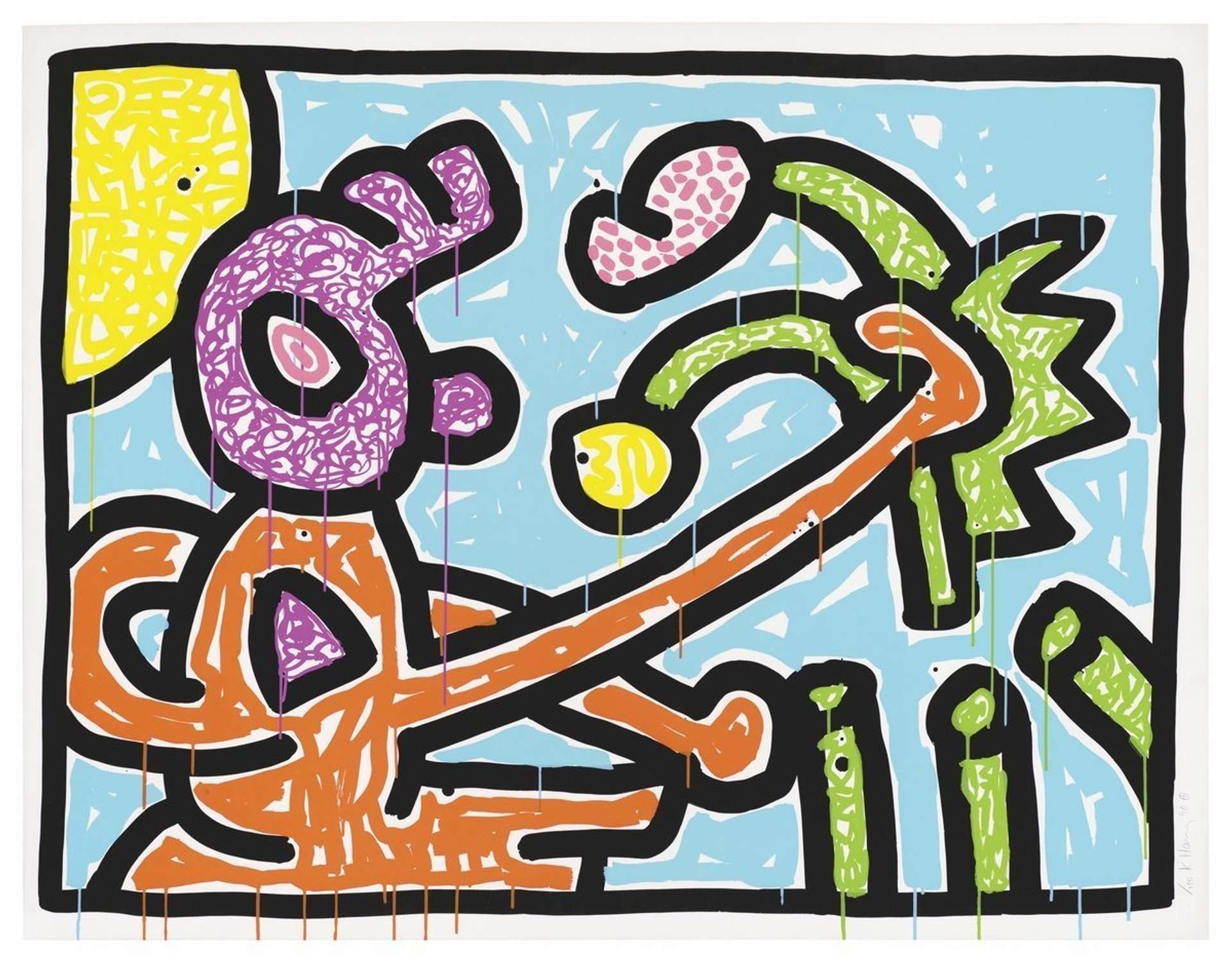 Flowers I by Keith Haring