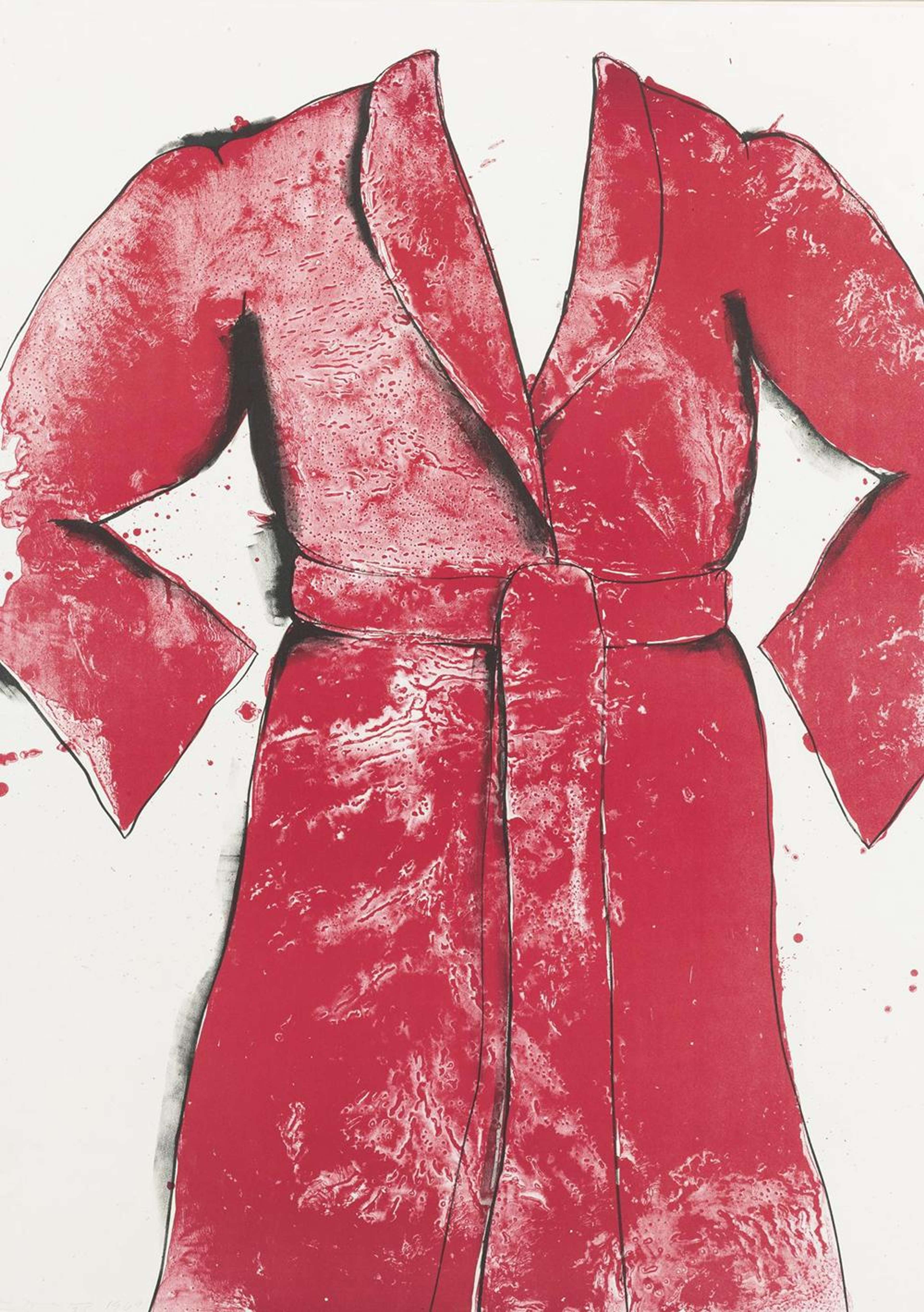 Red Bathrobe - Signed Print by Jim Dine 1969 - MyArtBroker