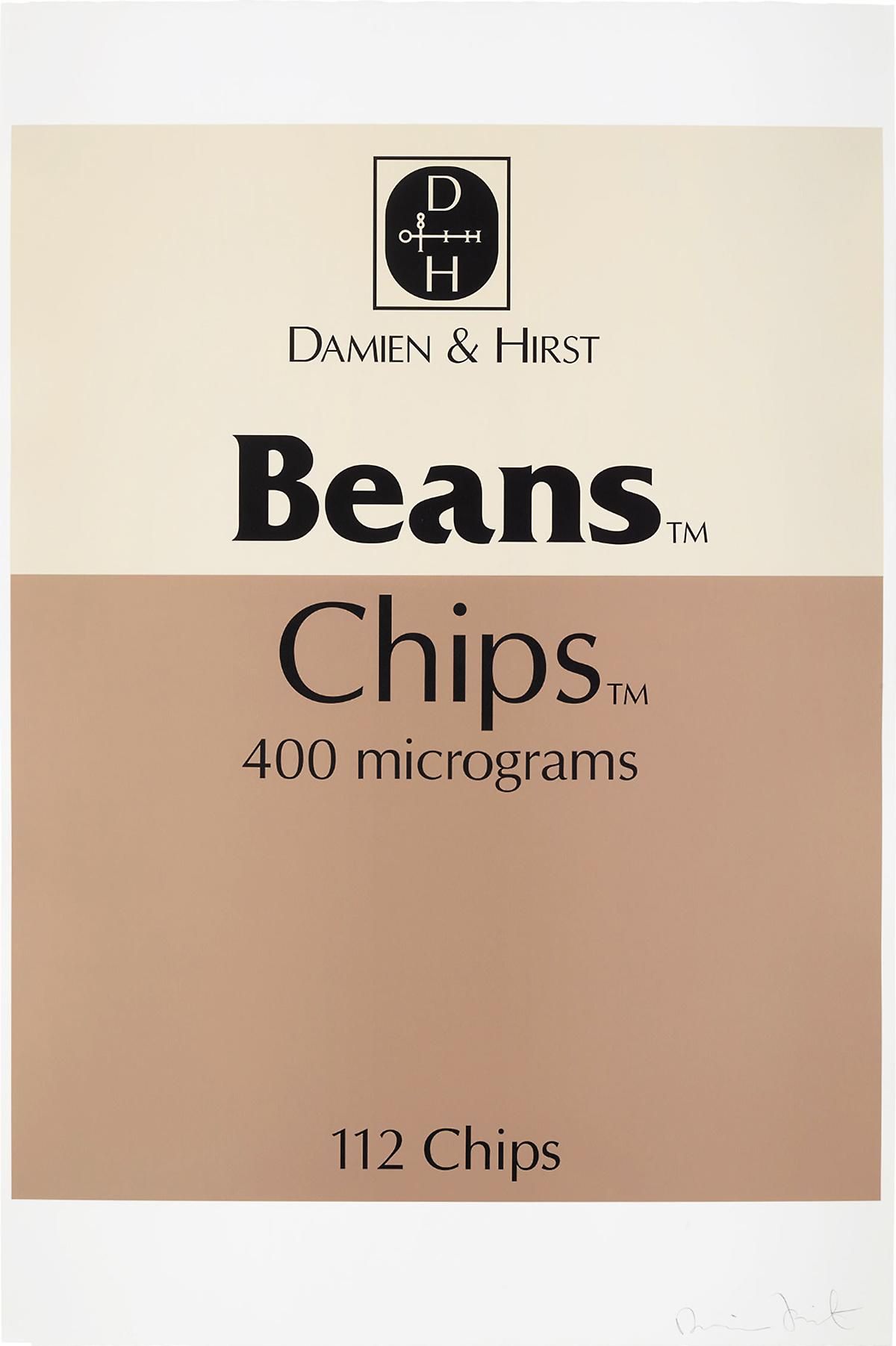 Damien Hirst Beans And Chips (Signed Print) 1999 | MyArtBroker