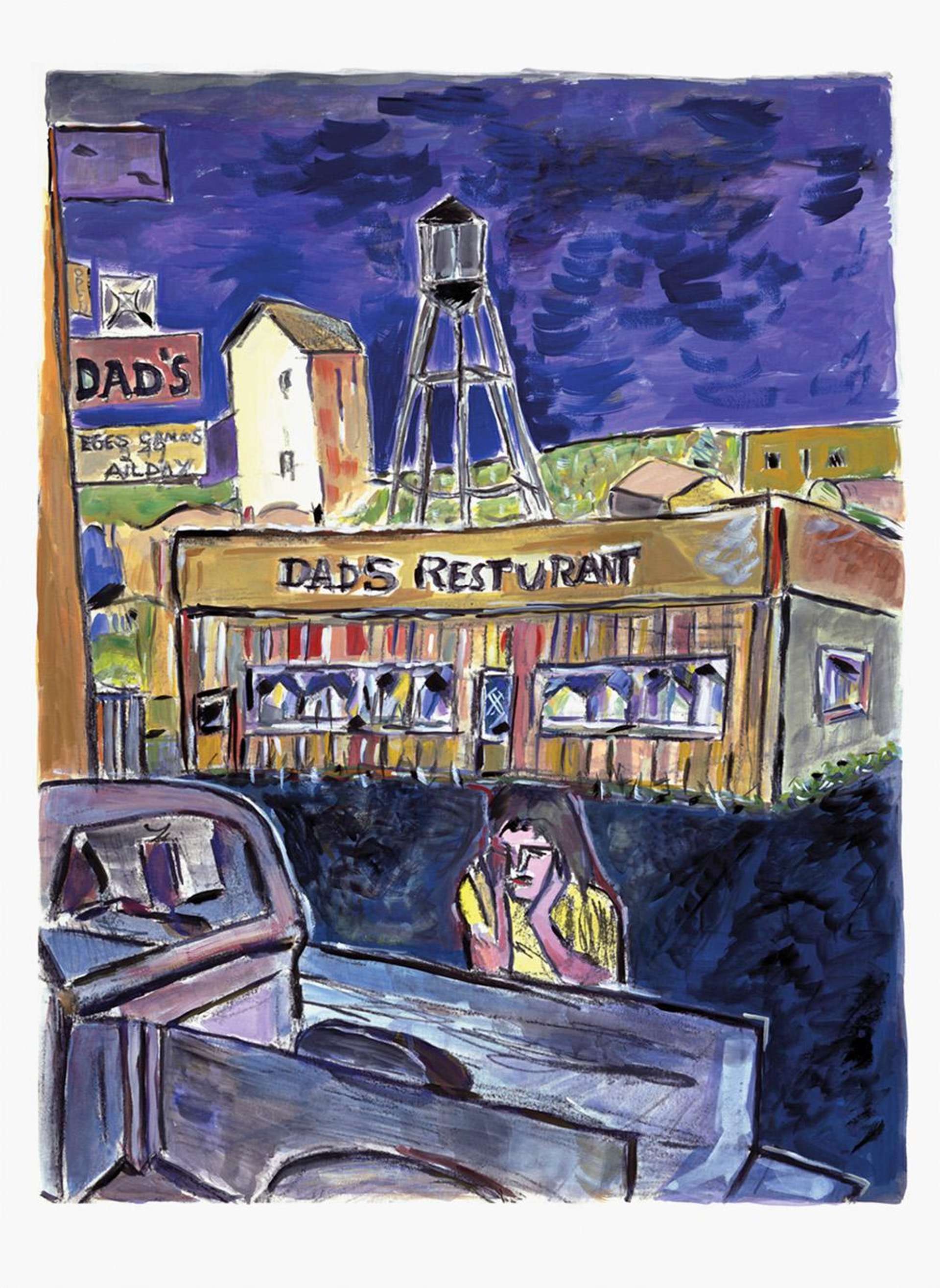 Dad's Restaurant (2012) - Signed Print by Bob Dylan 2012 - MyArtBroker