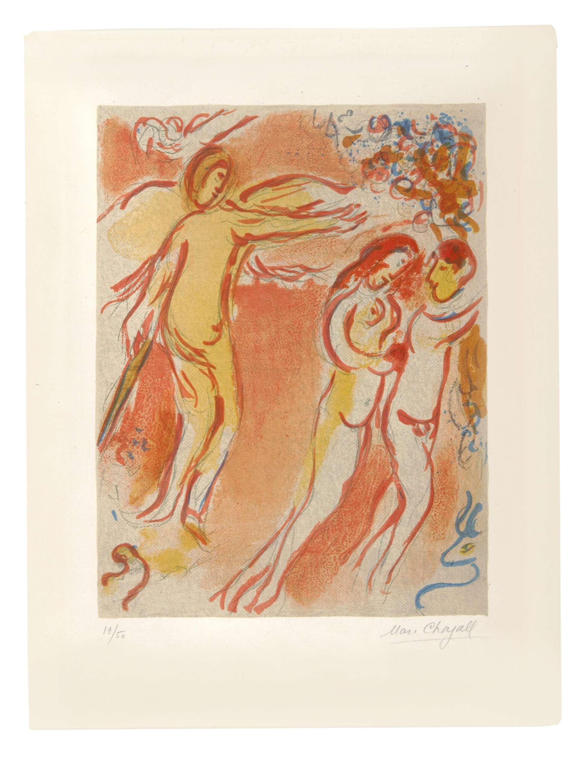 Adam Et Eve Chasses Du Paradis Terrestre - Signed Print by Marc Chagall 1960 - MyArtBroker