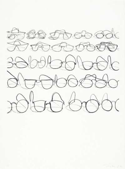 Glasses - Signed Print by Wayne Thiebaud 1970 - MyArtBroker