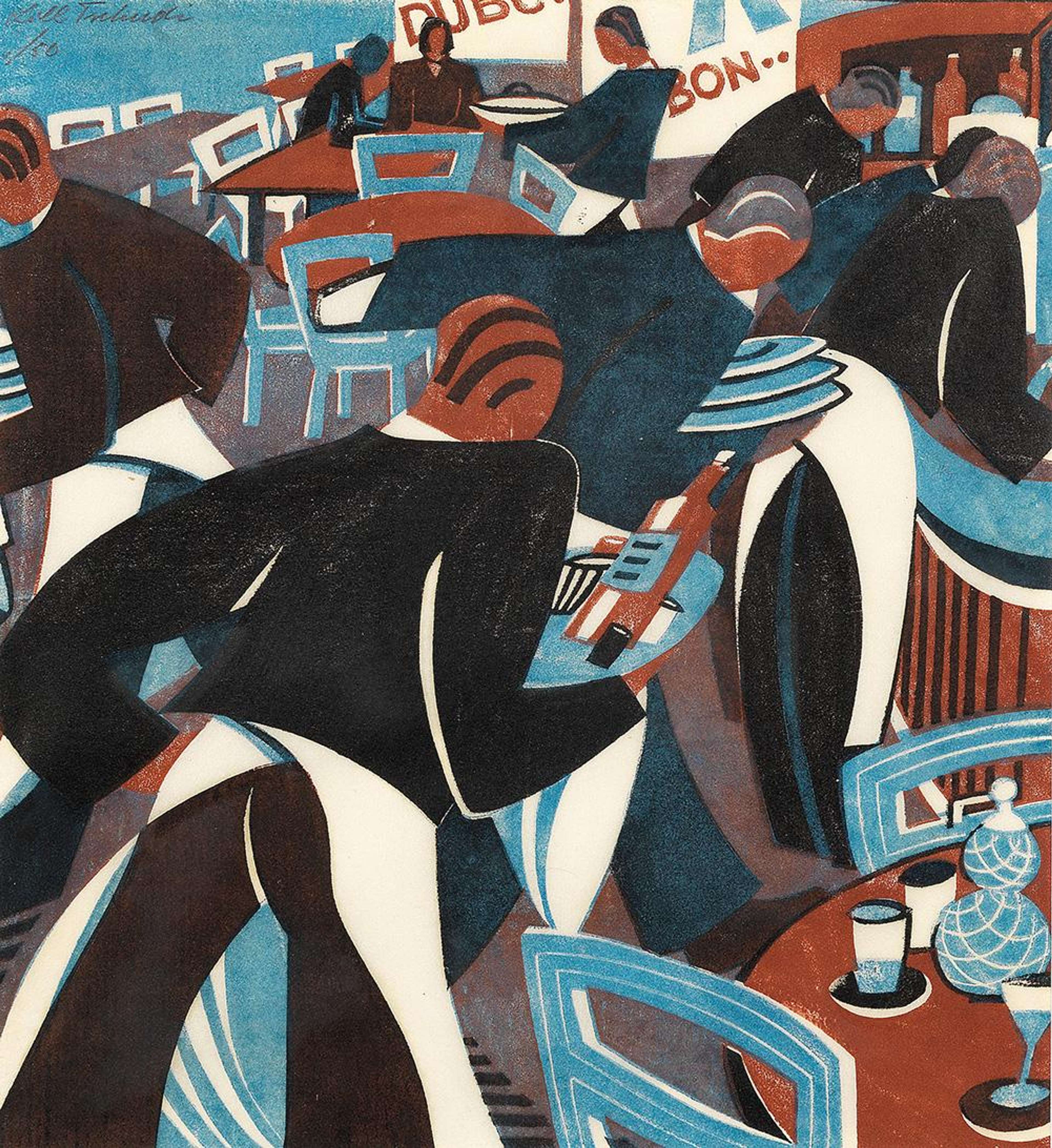 Waiters - Signed Print by Lill Tschudi 1936 - MyArtBroker