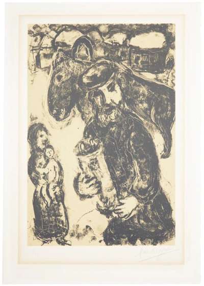 Marc Chagall: L’Homme La Thora - Signed Print