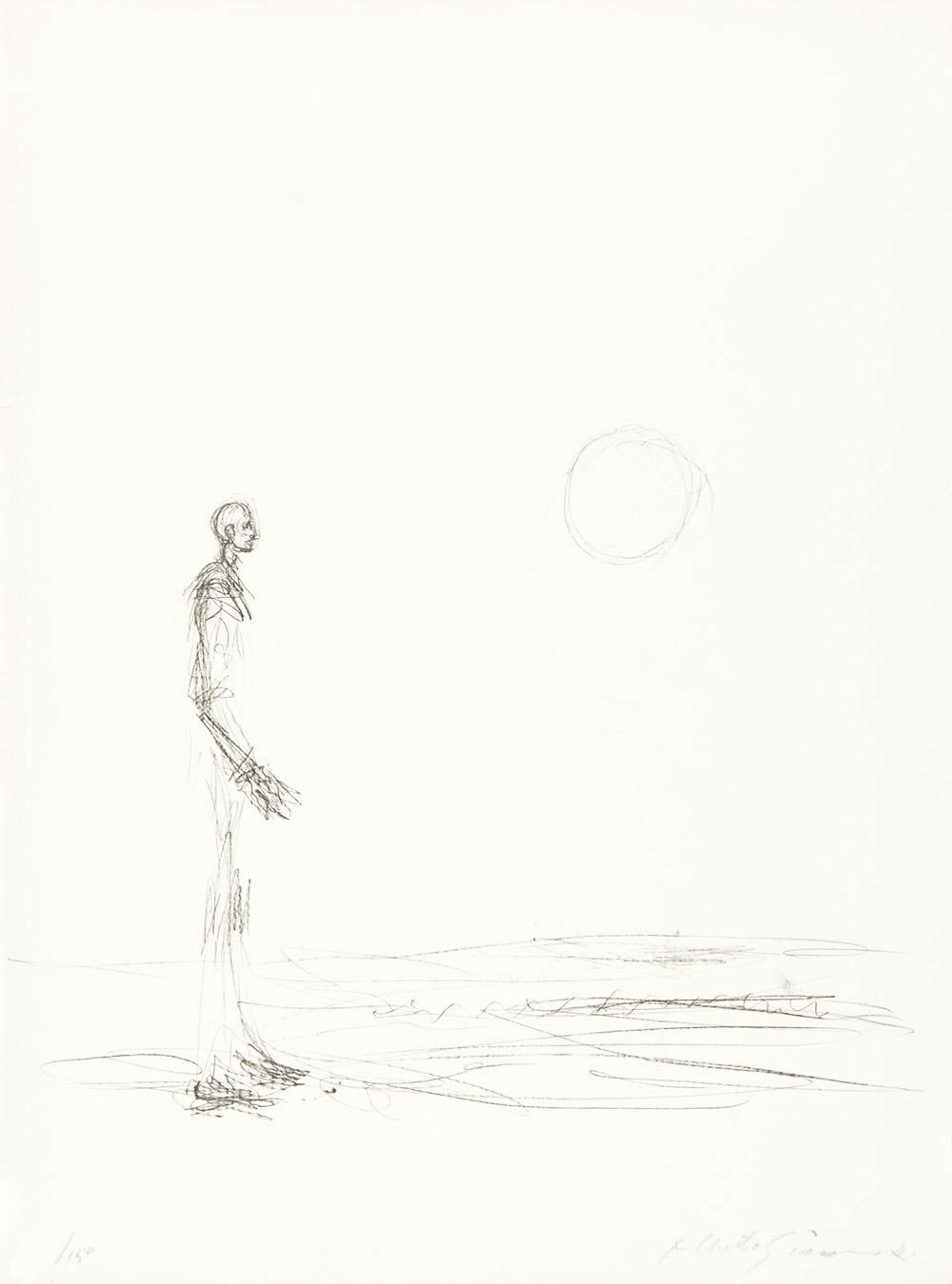 Homme Debout Et Soleil - Signed Print by Alberto Giacometti 1963 - MyArtBroker