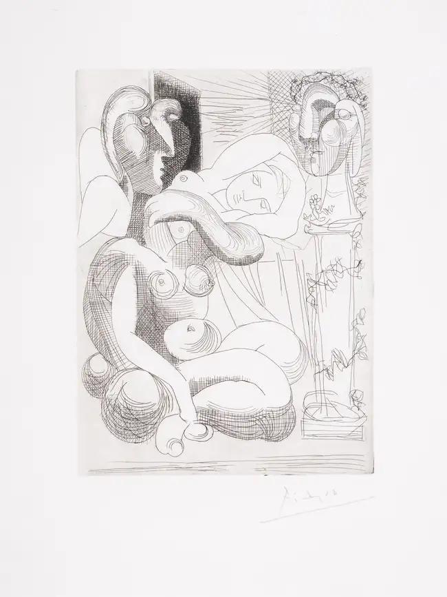 Pablo Picasso Faune Dévoilant Une Femme (Signed Print) 1939