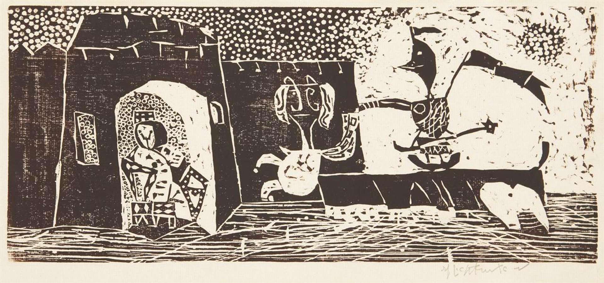 Approaching The Castle - Signed Print by Roy Lichtenstein 1951 - MyArtBroker