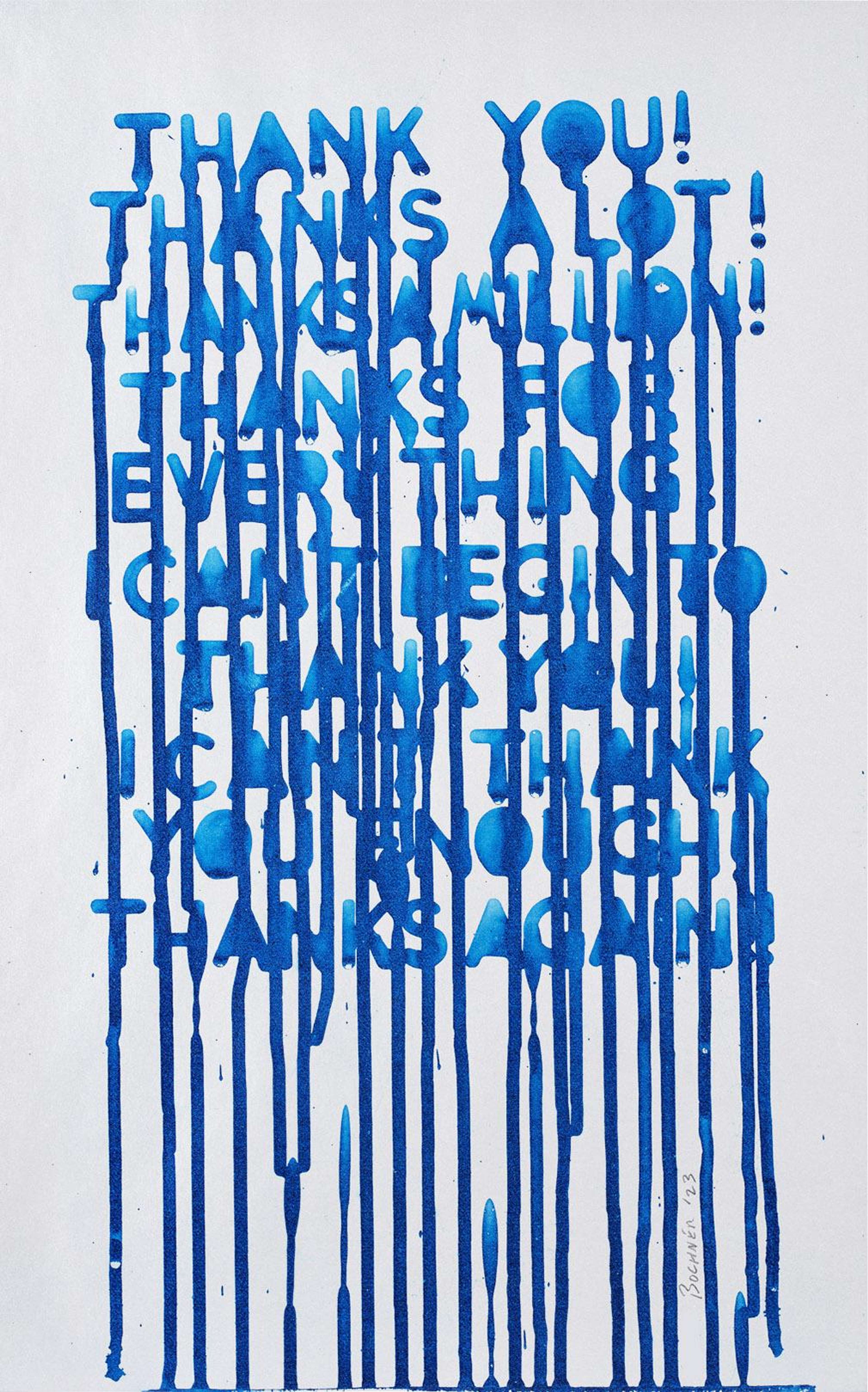 Thank You - Signed Print by Mel Bochner 2023 - MyArtBroker