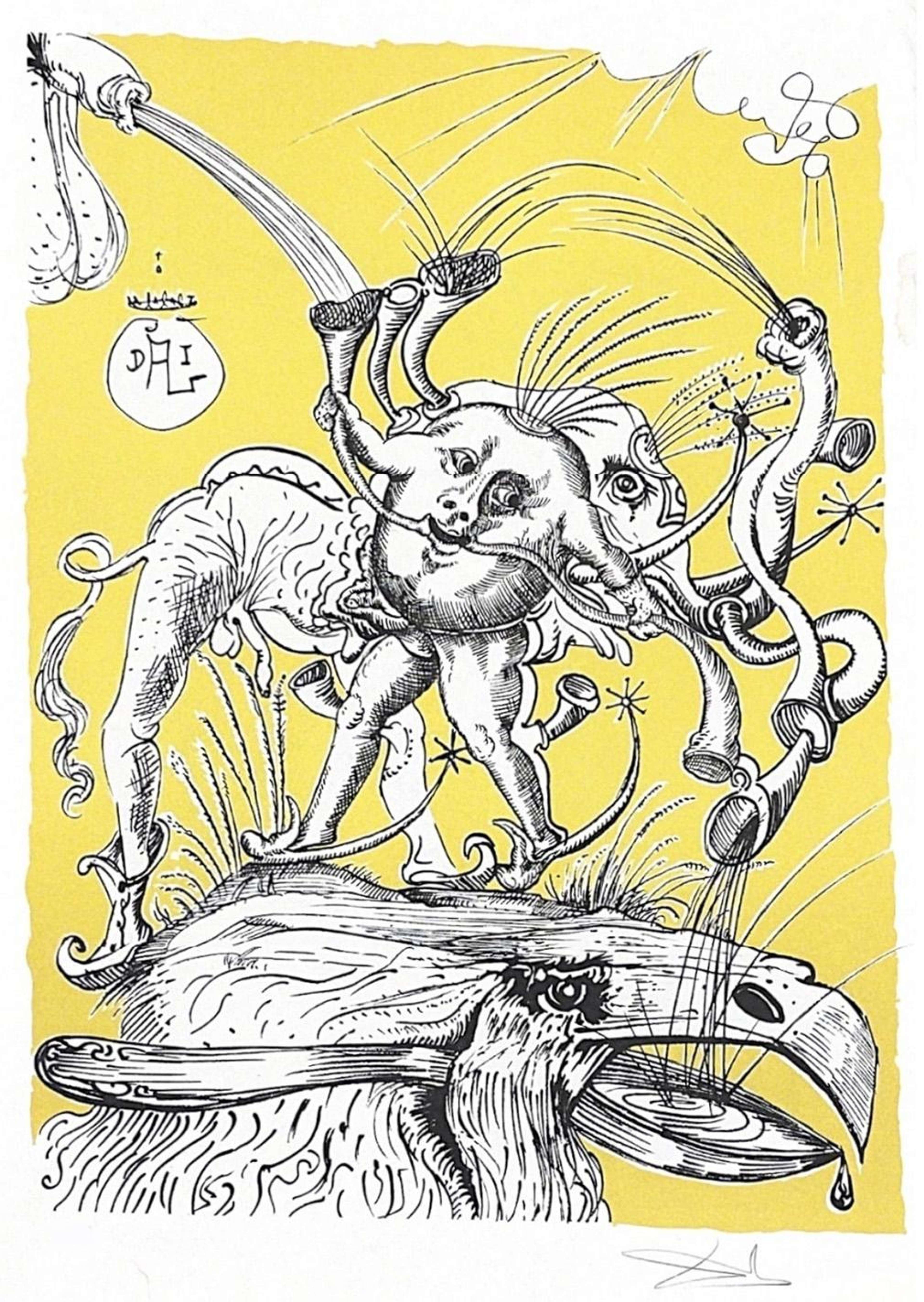 Plate 6 (Les Songes Drôlatiques de Pantagruel) - Signed Print by Salvador Dali 1973 - MyArtBroker