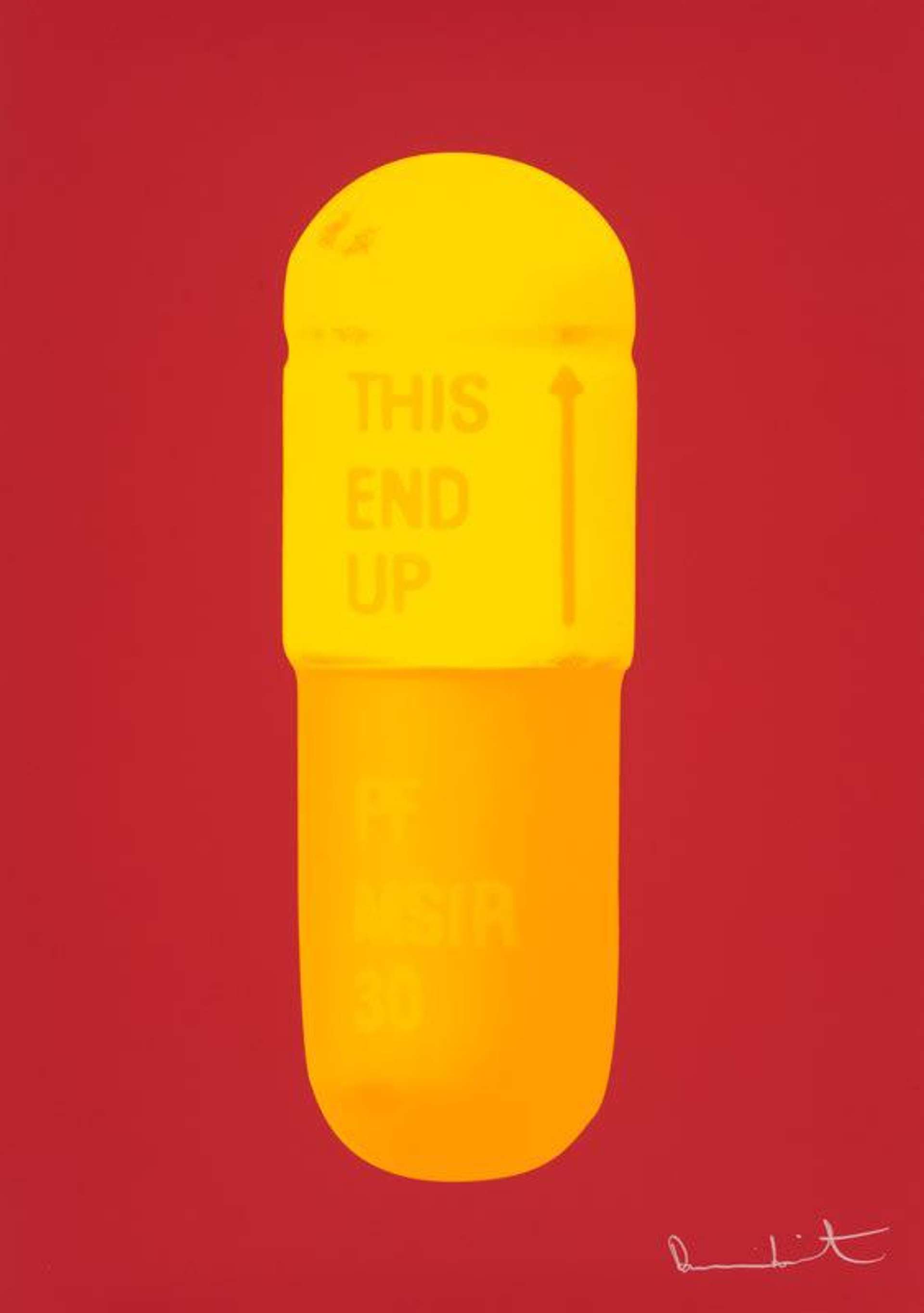 The Cure (fire red, sun yellow. fire orange) - Signed Print by Damien Hirst 2014 - MyArtBroker