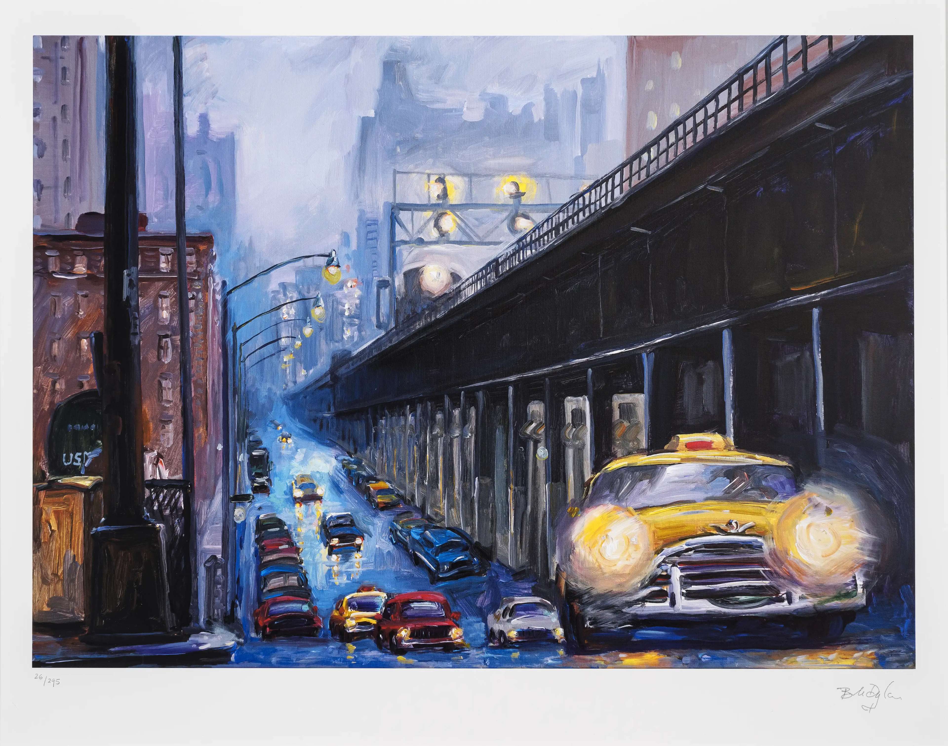 Yellow Taxi - Signed Print by Bob Dylan 2022 - MyArtBroker
