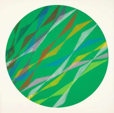 Ovale Verde - Signed Print by Piero Dorazio 1990 - MyArtBroker
