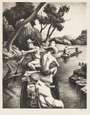 Thomas Hart Benton: Down The River - Signed Print