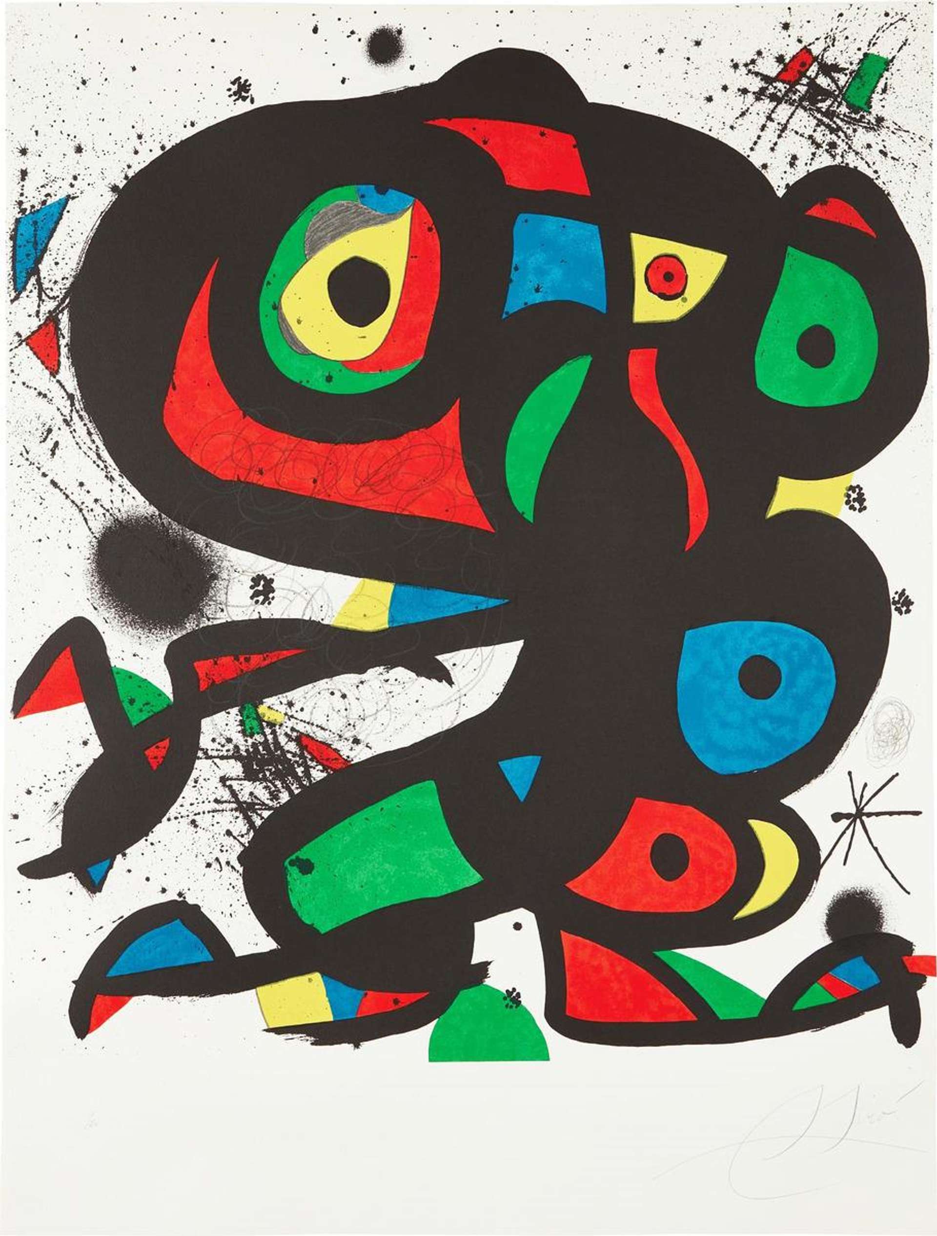 Colpir Sense Nafrar II - Signed Print by Joan Miró 1981 - MyArtBroker