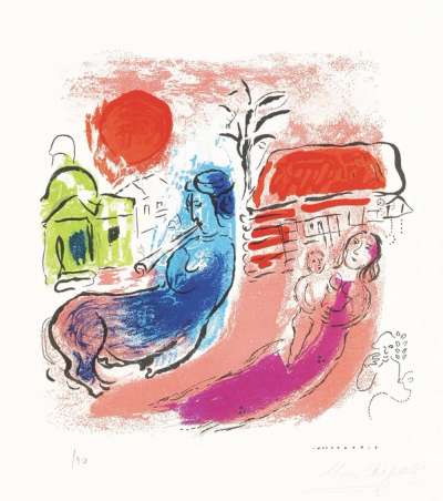 Marc Chagall: Maternité Au Centaure - Signed Print