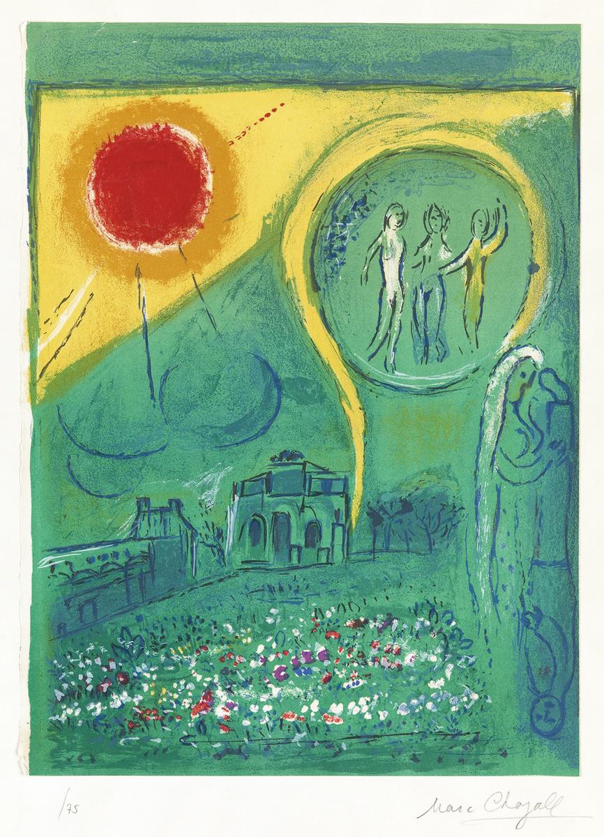 Marc Chagall Le Carrousel Du Louvre (Signed Print) 1954 | MyArtBroker