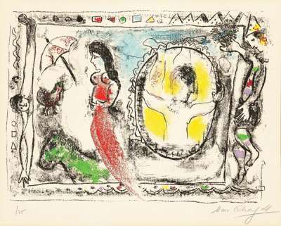 Femme Avec Parapluie - Signed Print by Marc Chagall 1964 - MyArtBroker