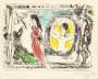 Marc Chagall: Femme Avec Parapluie - Signed Print