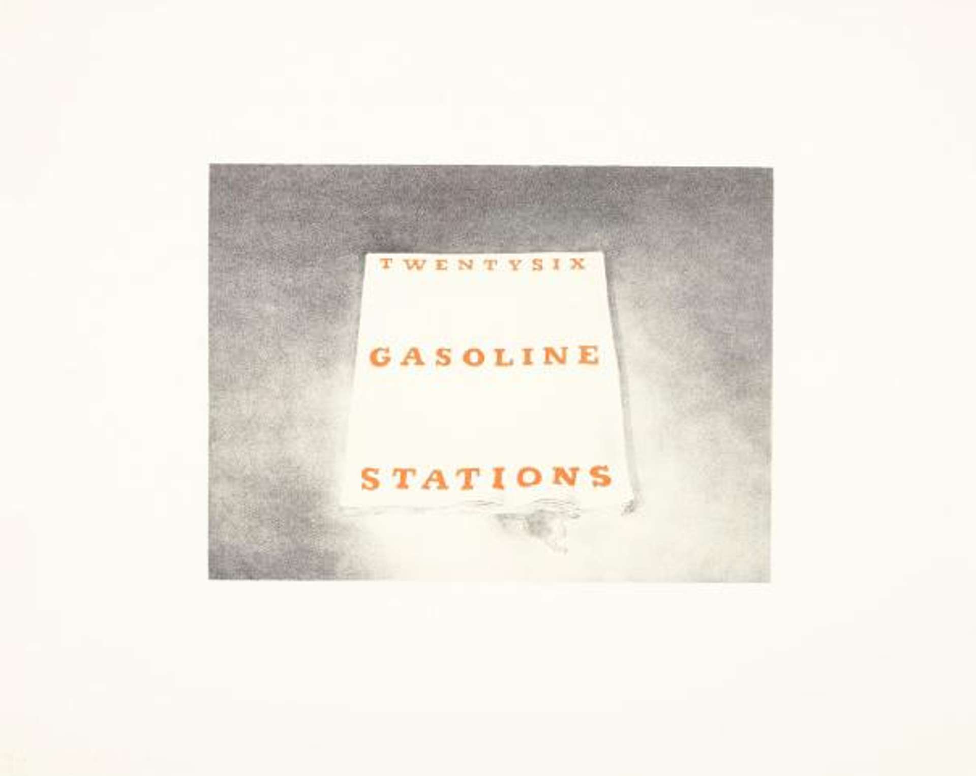 Twentysix Gasoline Stations, Book Cover - Signed Print by Ed Ruscha 1970 - MyArtBroker