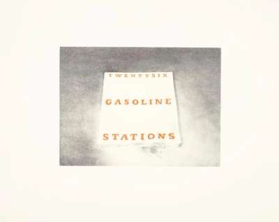 Twentysix Gasoline Stations, Book Cover - Signed Print by Ed Ruscha 1970 - MyArtBroker