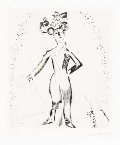 Automobilist (Mein Leben) - Signed Print by Marc Chagall 1922 - MyArtBroker