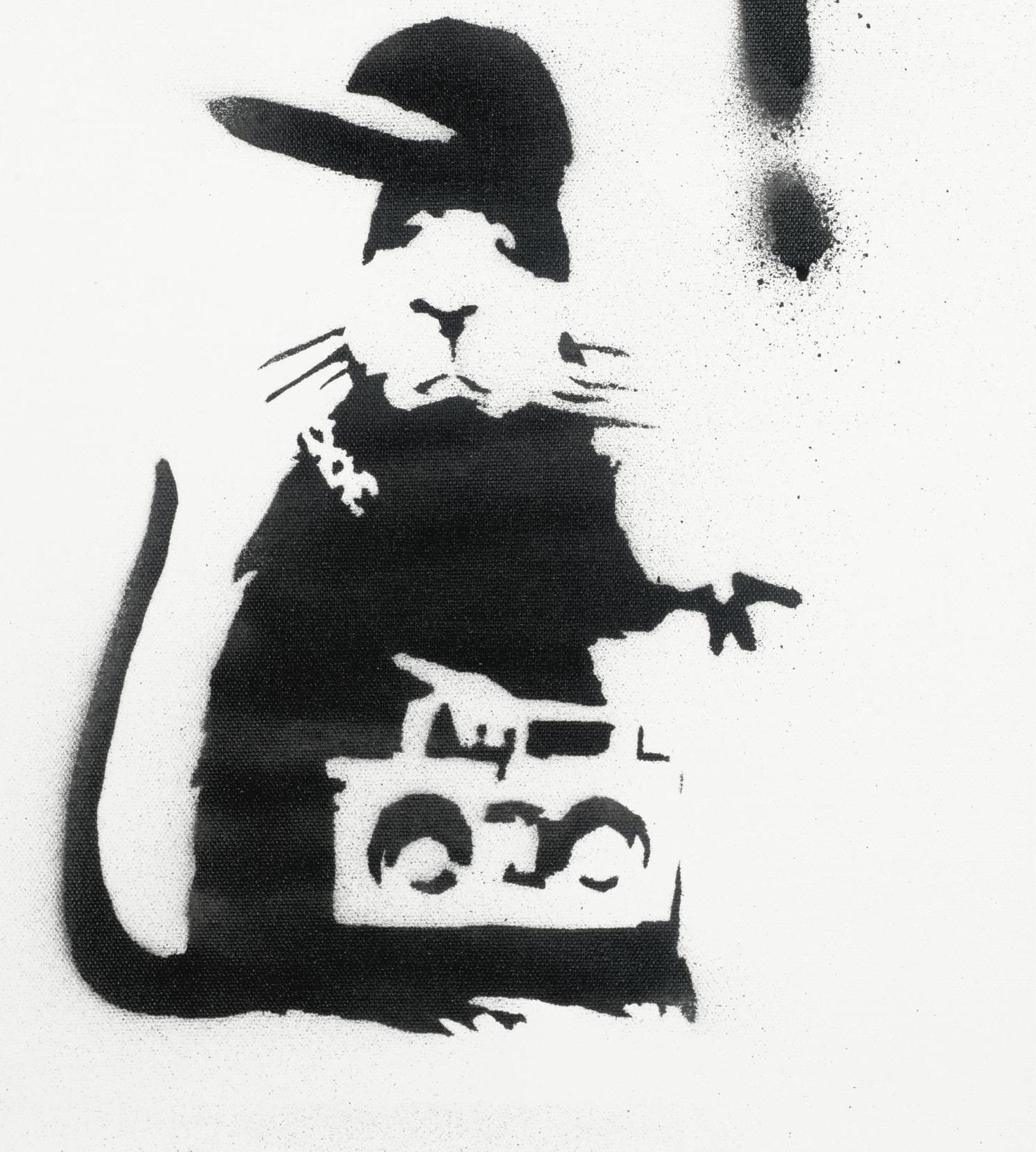 【勝雄】バンクシー「GANGSTA　RAT」【WCP】 Banksy バンクシー GANGSTA RAT シルクスクリーン プリント WCP