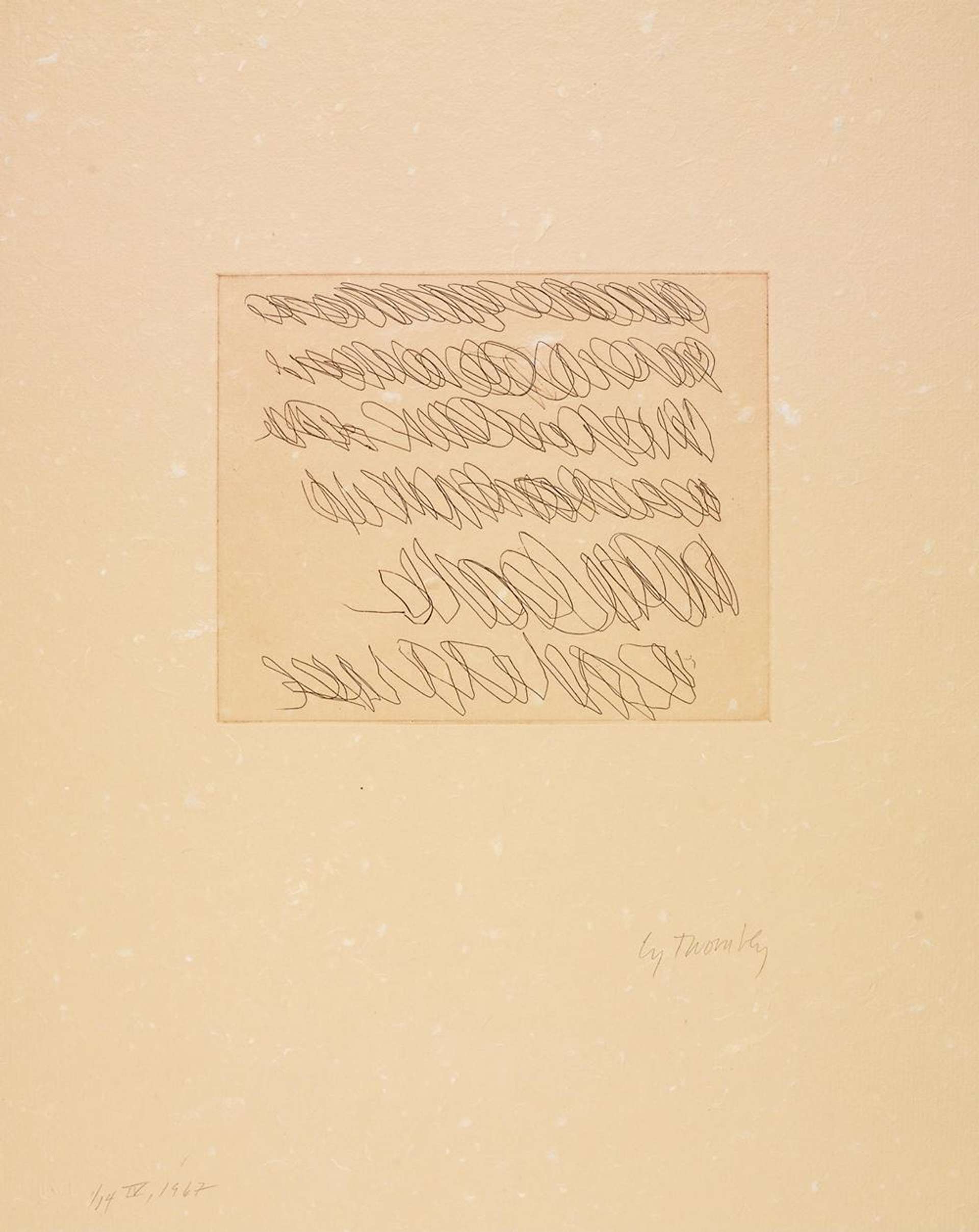 Note IV - Signed Print by Cy Twombly 1967 - MyArtBroker