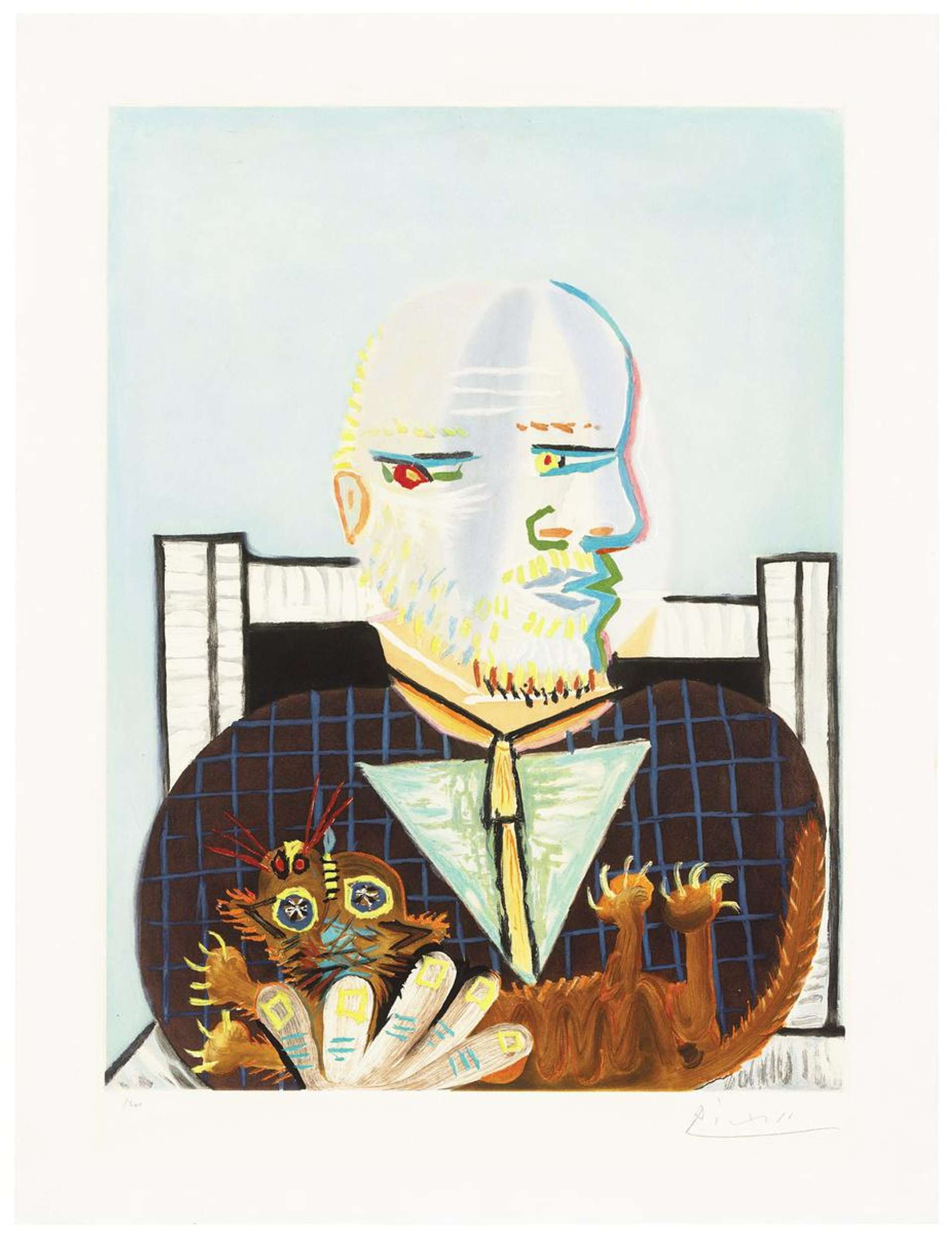 Vollard Et Son Chat - Signed Print by Pablo Picasso 1960 - MyArtBroker
