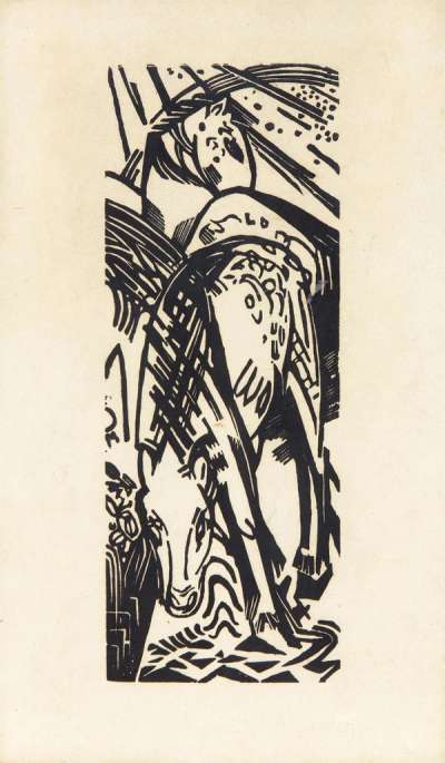 Trinkende Pferde - Unsigned Print by Franz Marc 1912 - MyArtBroker