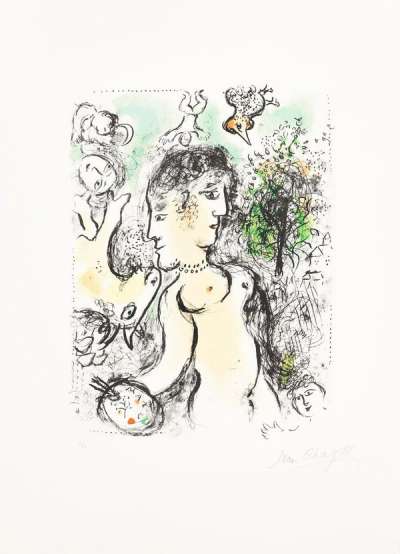 Nu Au Visage Double - Signed Print by Marc Chagall 1983 - MyArtBroker