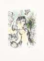 Marc Chagall: Nu Au Visage Double - Signed Print