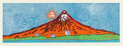 Mt. Fuji In Seven Colours - When Life Boundlessly Flares Up To The Universe - Signed Print by Yayoi Kusama 2015 - MyArtBroker