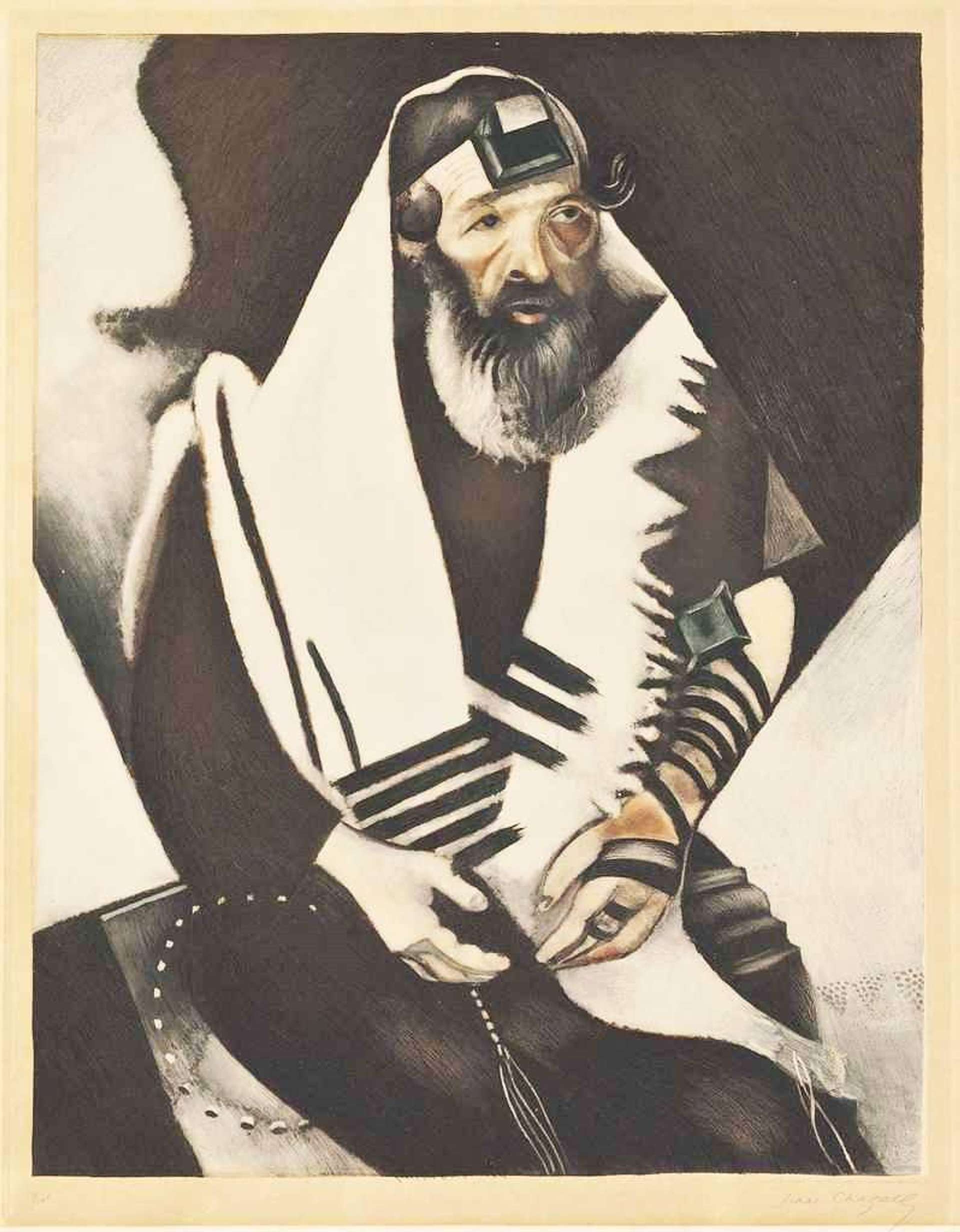 Le Rabbin - Signed Print by Marc Chagall 1920 - MyArtBroker
