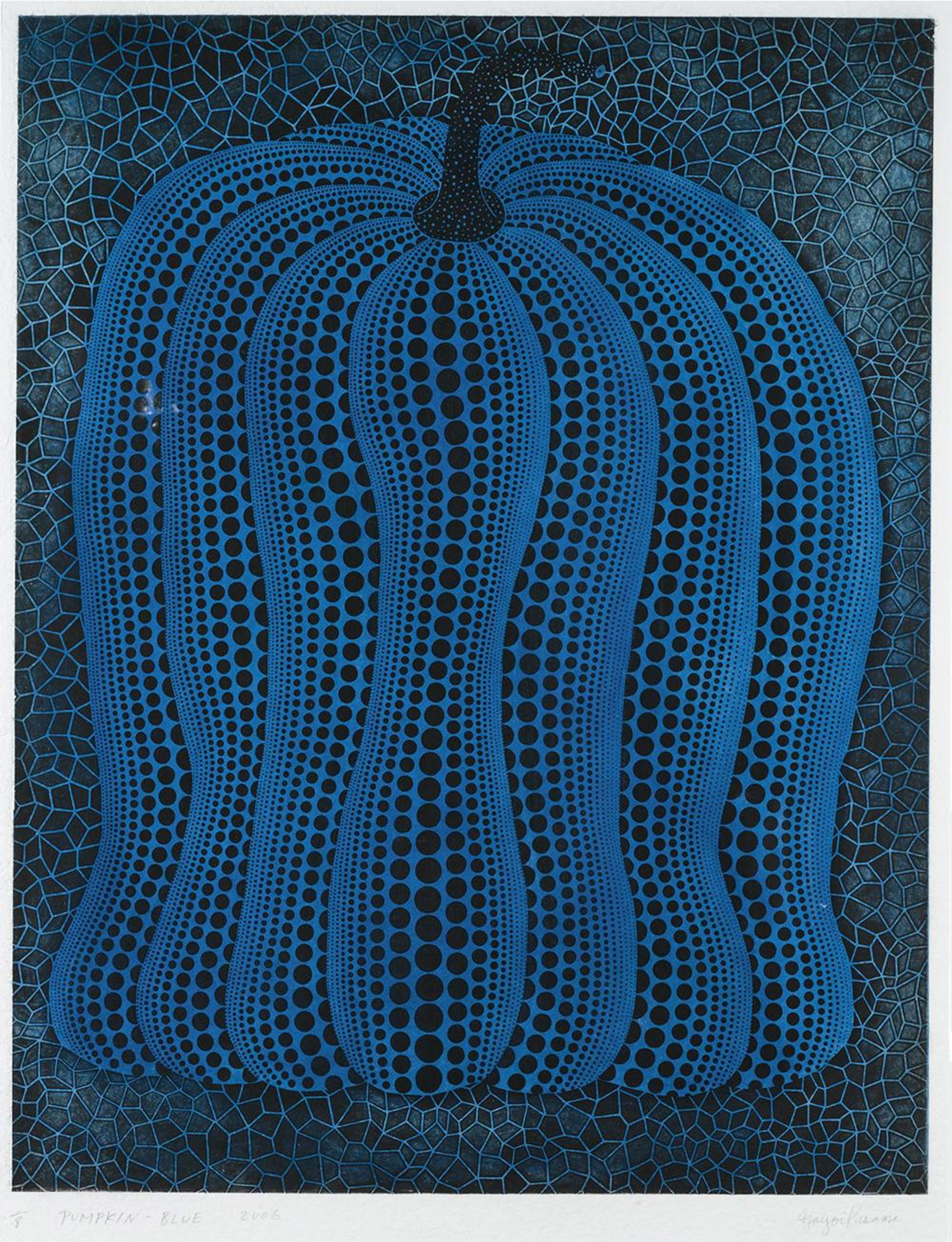 Pumpkin (blue) - Signed Print by Yayoi Kusama 2006 - MyArtBroker