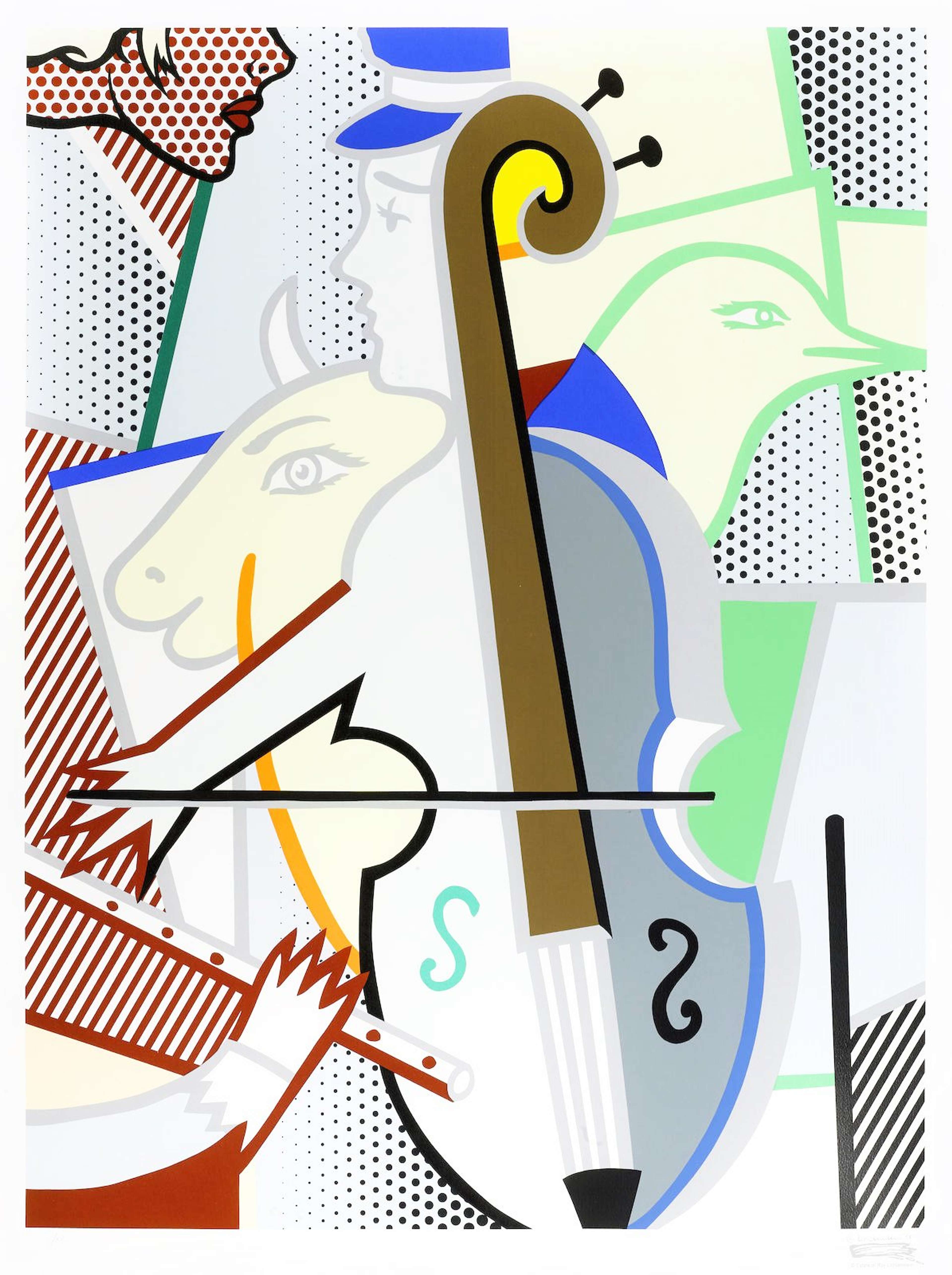 Cubist Cello by Roy Lichtenstein