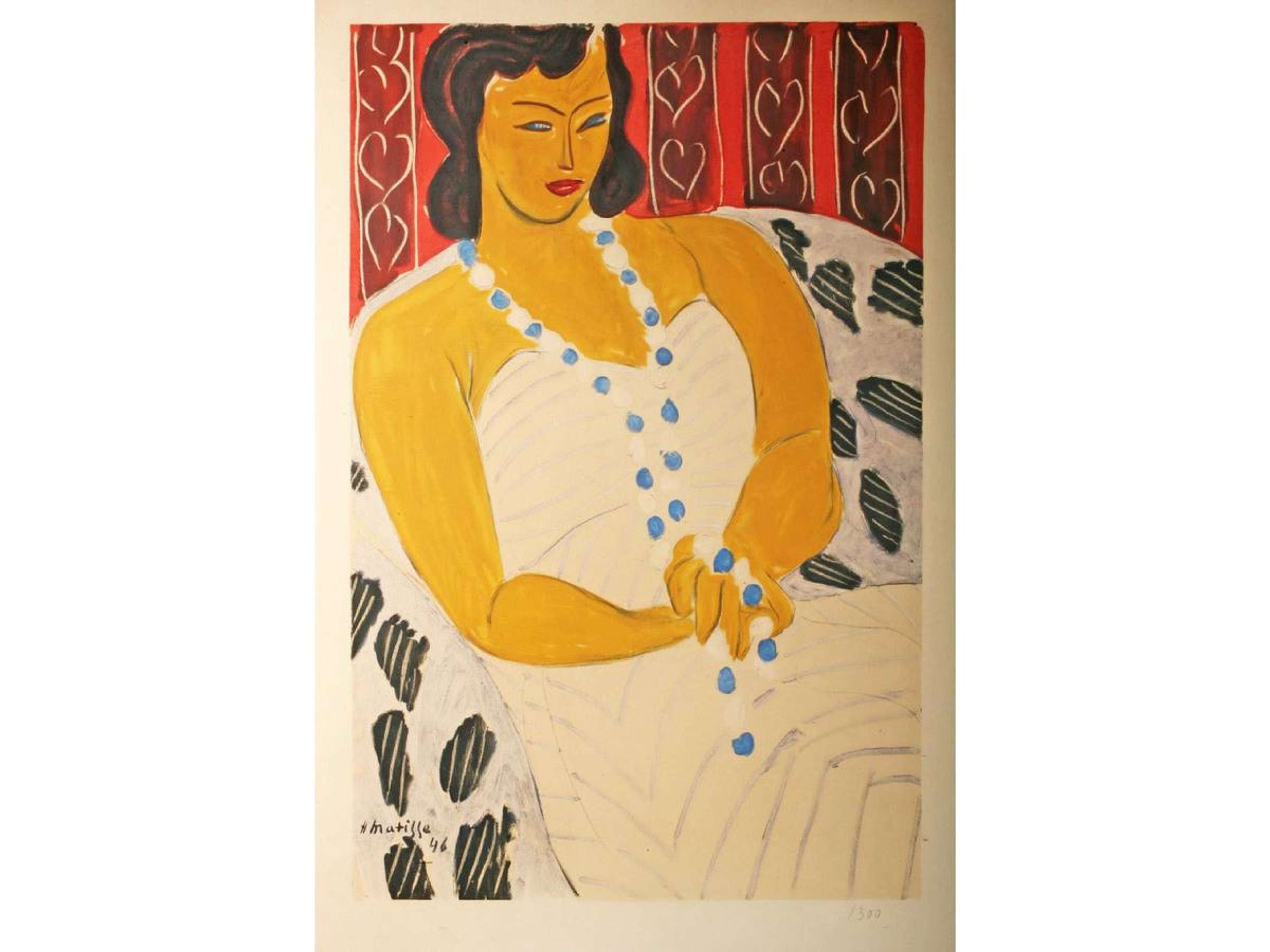 Dame La Robe Blanche - undefined by Henri Matisse 1954 - MyArtBroker