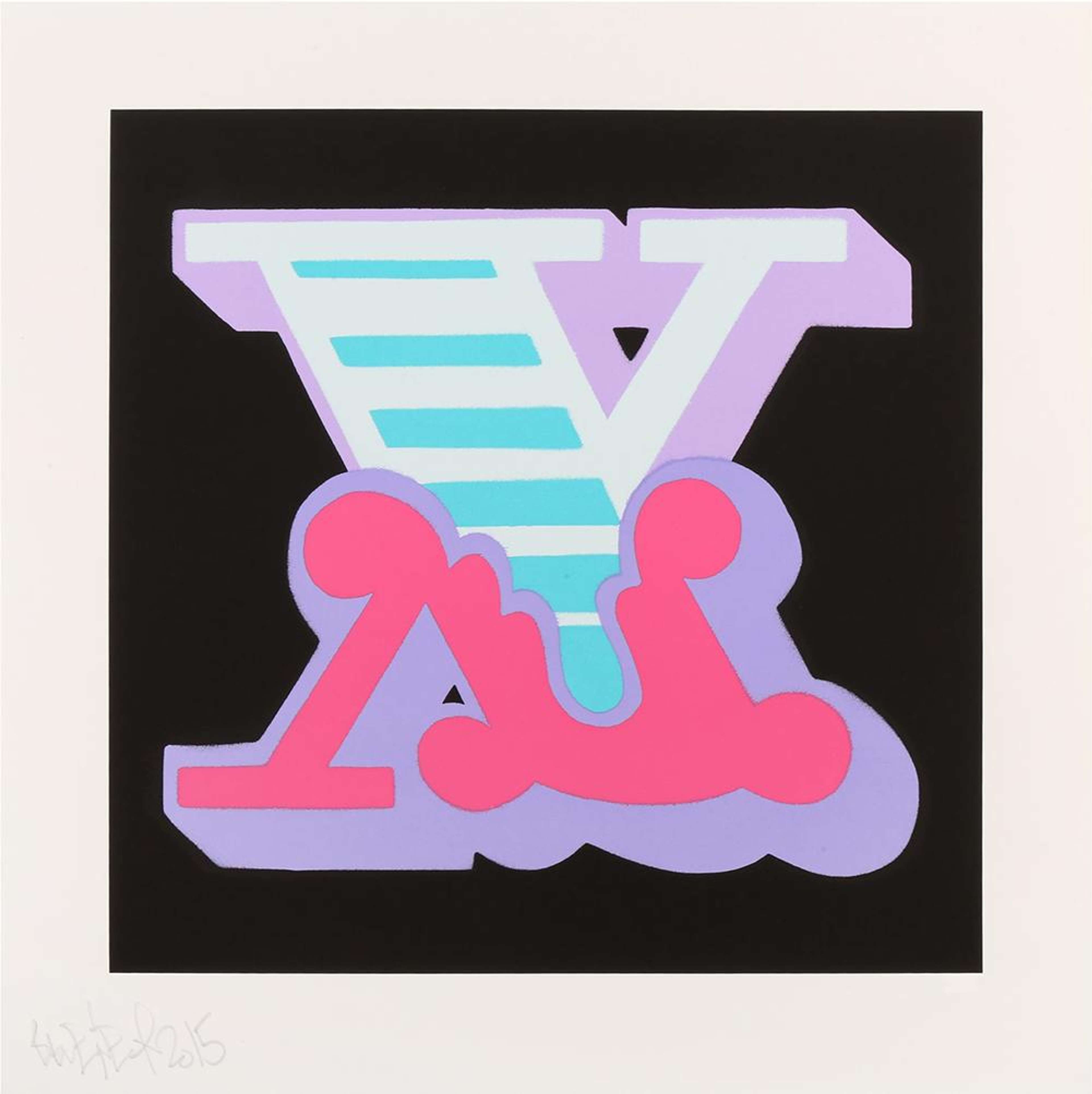 Letter X (pink) - Signed Print by Ben Eine 2015 - MyArtBroker