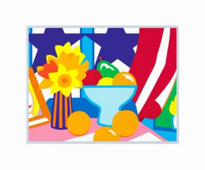 Tom Wesselmann: Still Life With Blowing Curtain Red - Signed Print