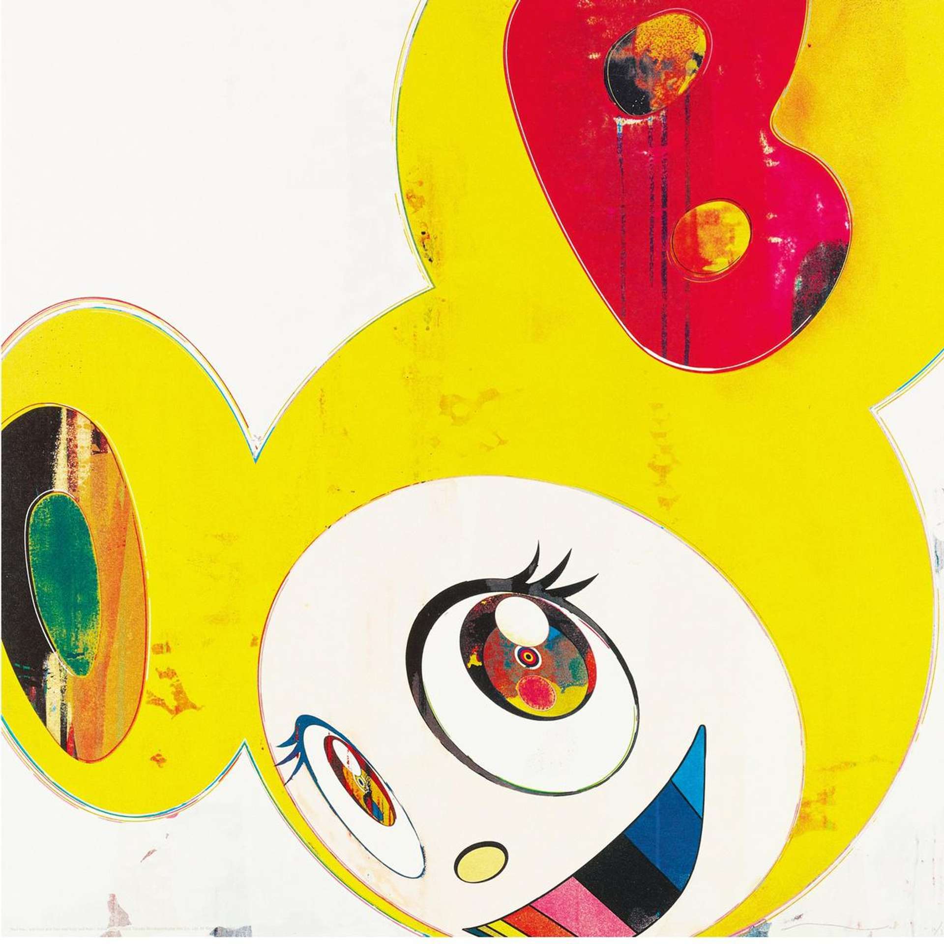 And Then And Then And Then And Then And Then (lemon yellow) - Signed Print by Takashi Murakami 1999 - MyArtBroker